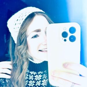 White Crochet Bandanna